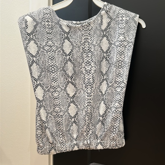 Snake Skin Shoulder Padded Tank. No stains & no sign of wear. Smoke free home. - Picture 2 of 4
